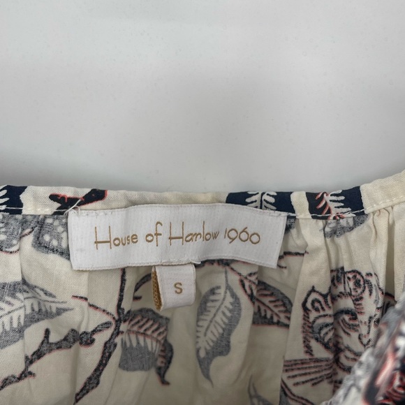 House of Harlow Puff Sleeve Dress Floral Ozzie Mini Dress Size Small - Picture 7 of 9